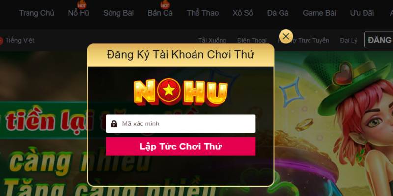 NOHU cung cấp chế độ chơi thử cho mọi thành viên