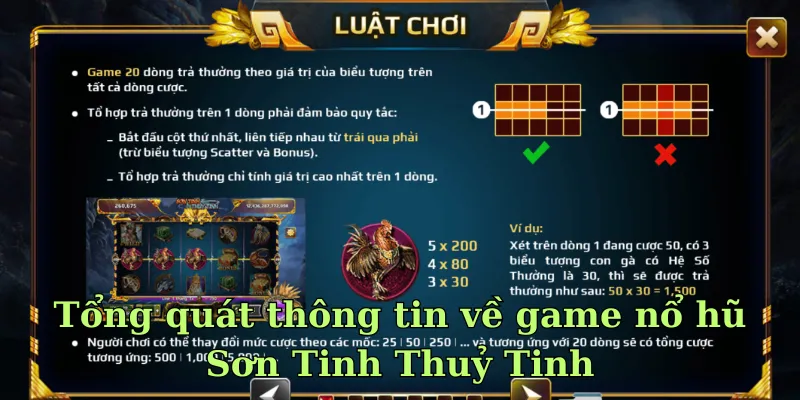 Sơ lược về trò chơi nổ hũ Sơn Tinh Thuỷ Tinh