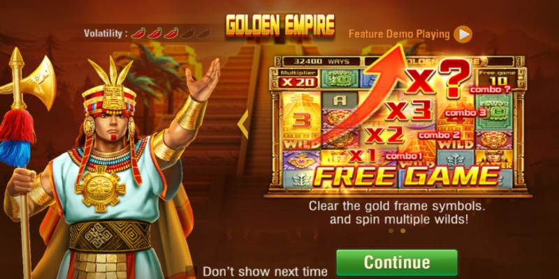Giao diện game slot Đế Quốc Hoàng Kim